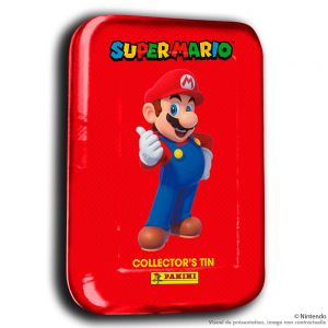 Super Mario Trading Card - Boîte en métal rouge avec 4 pochettes + 1 carte en Édition Limitée