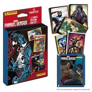 Marvel Versus - Blister de 10 pochettes + 1 Carte en Edition Limitée offerte